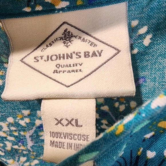 ST. JOHN'S BAY floral Cold shoulder Blouse size XXL - Picture 2 of 11